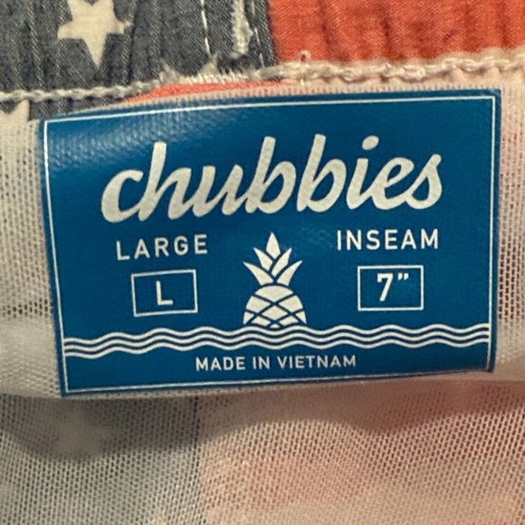 Chubbies Red White and Blue Swim Trunks - Picture 2 of 6